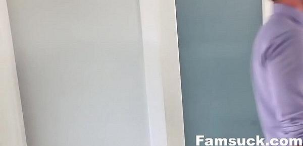  Cutie Fucks Her Step-Cousin While Uncle works| FamSuck.com